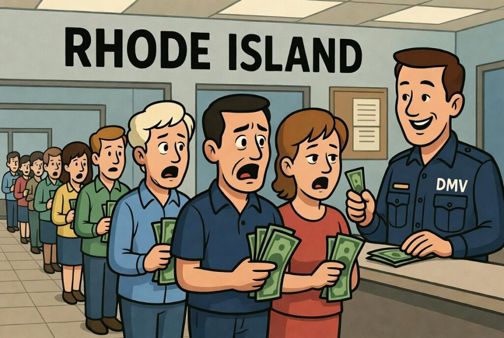 A critical analysis of Rhode Island's DMV fee structure and its impact on residents and the state's economy.