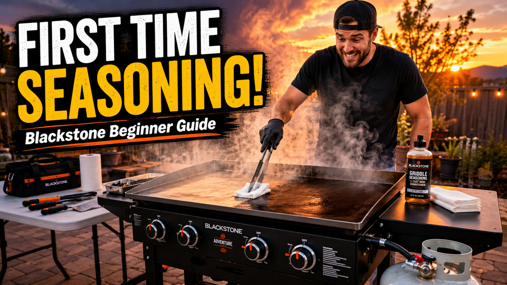 Seasoning My Blackstone Griddle for the First Time | Beginner Setup Guide